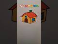 Little house 🏠 drawing #shorts #trending #youtubeshorts #shortsfeed #artwork #painting #art #reels