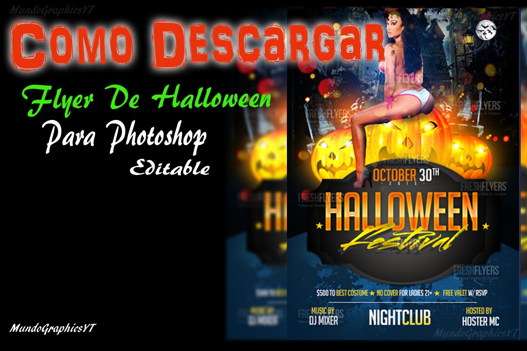 como descargar flyer de halloween para photoshop editable youtube descargar flyer editables para photoshop