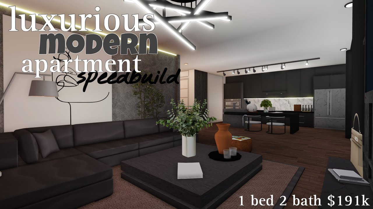 luxurious modern apartment speedbuild | roblox bloxburg speedbuild ★
