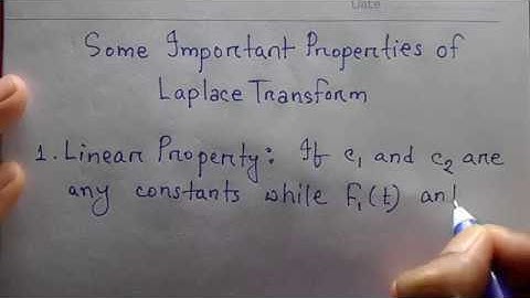 Laplace Transform| Linear Property| Bangla