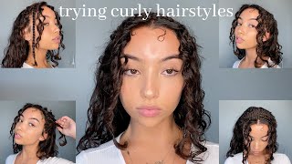 TRYING CURLY HAIRSTYLES | part 1?