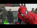 Spider-Man Pizza Theme on Kim Jong-il&#39;s Funeral