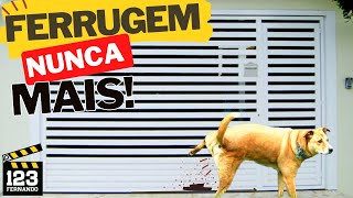 O SEGREDO QUE NUNCA TE CONTARAM CONTRA A FERRUGEM NO PORTÃO COM XIXI DE CACHORRO, MARESIA, ÁGUA, etc