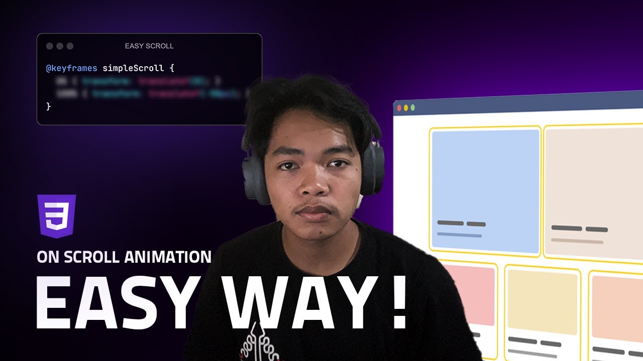 Even BEGINERS can do it! Animate On Scroll with Simple CSS Only - YouTube