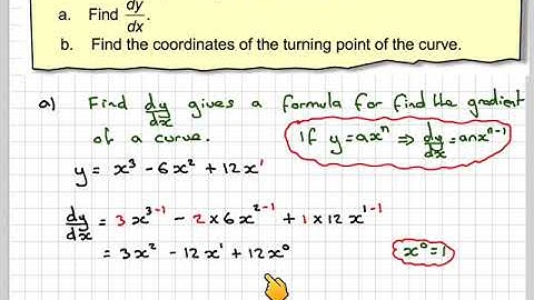 Finding the coordinates of stationary points using differentiation