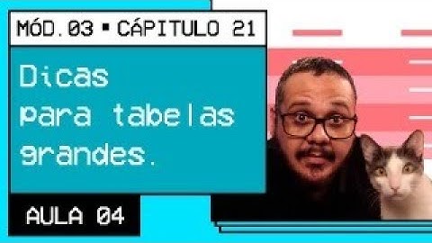 Aprendendo a trabalhar com tabelas grandes - @Curso em Vídeo HTML5 e CSS3