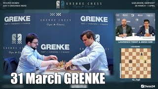 Magnus Carlsen vs Maxime VachierLagrave #GRENKE Chess Classic 2024 Round 8