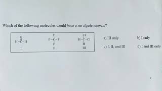 Molecular dipole example 1