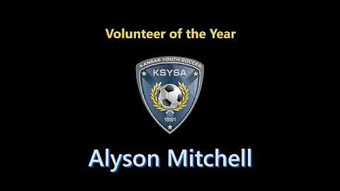 Volunteer of the Year- Alyson Mitchell