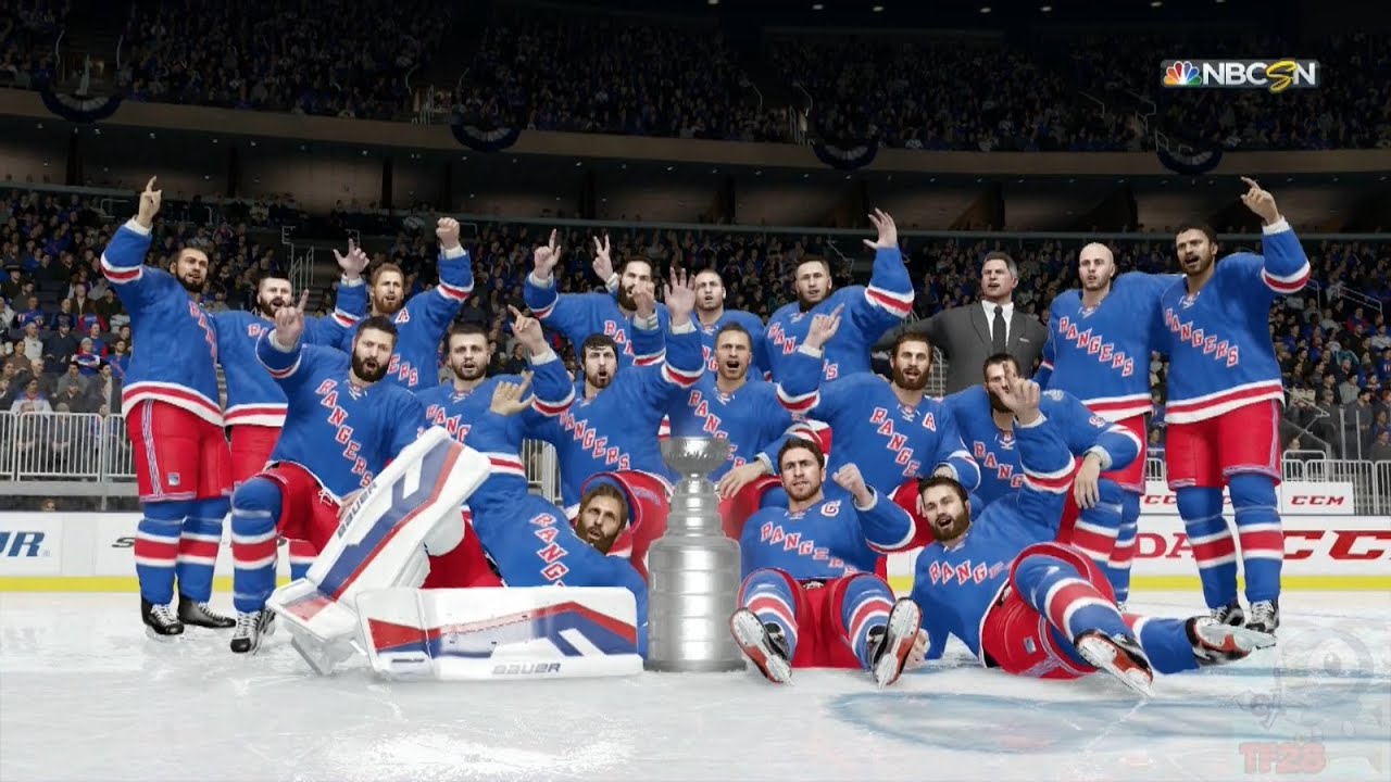 NHL 16 New York Rangers Stanley Cup Celebration YouTube