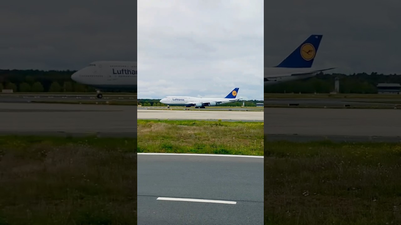 Inflightvideo [Shorts] - Start einer Boeing 747-8i von Lufthansa von der RWY18W