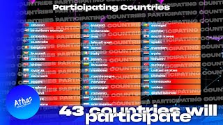 43 countries will participate in the 11th edition of Athas Song Contest in Norway, Trondheim! 🇳🇴