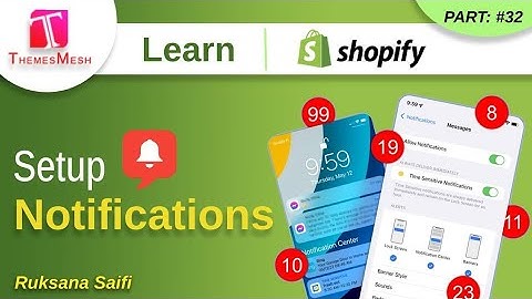 How to set up notifications in Shopify?