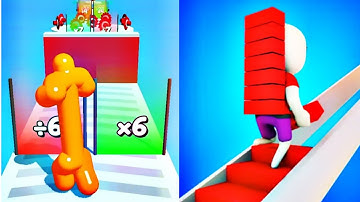 Tall man run vs bridge race game play ⏯️ video game 