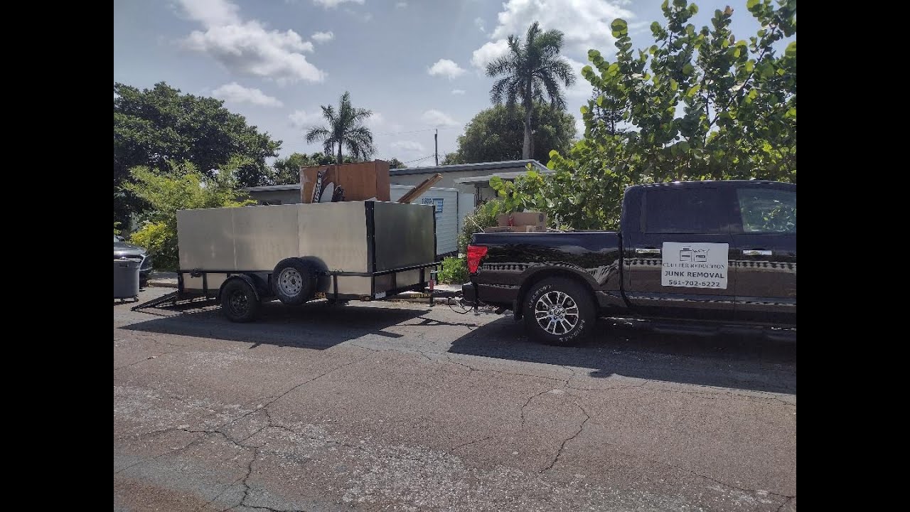 First time using Junk Removal Trailer - YouTube