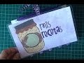 Recetario con sobres scrapbook plastificado facil /easy envelope cookbook DIY