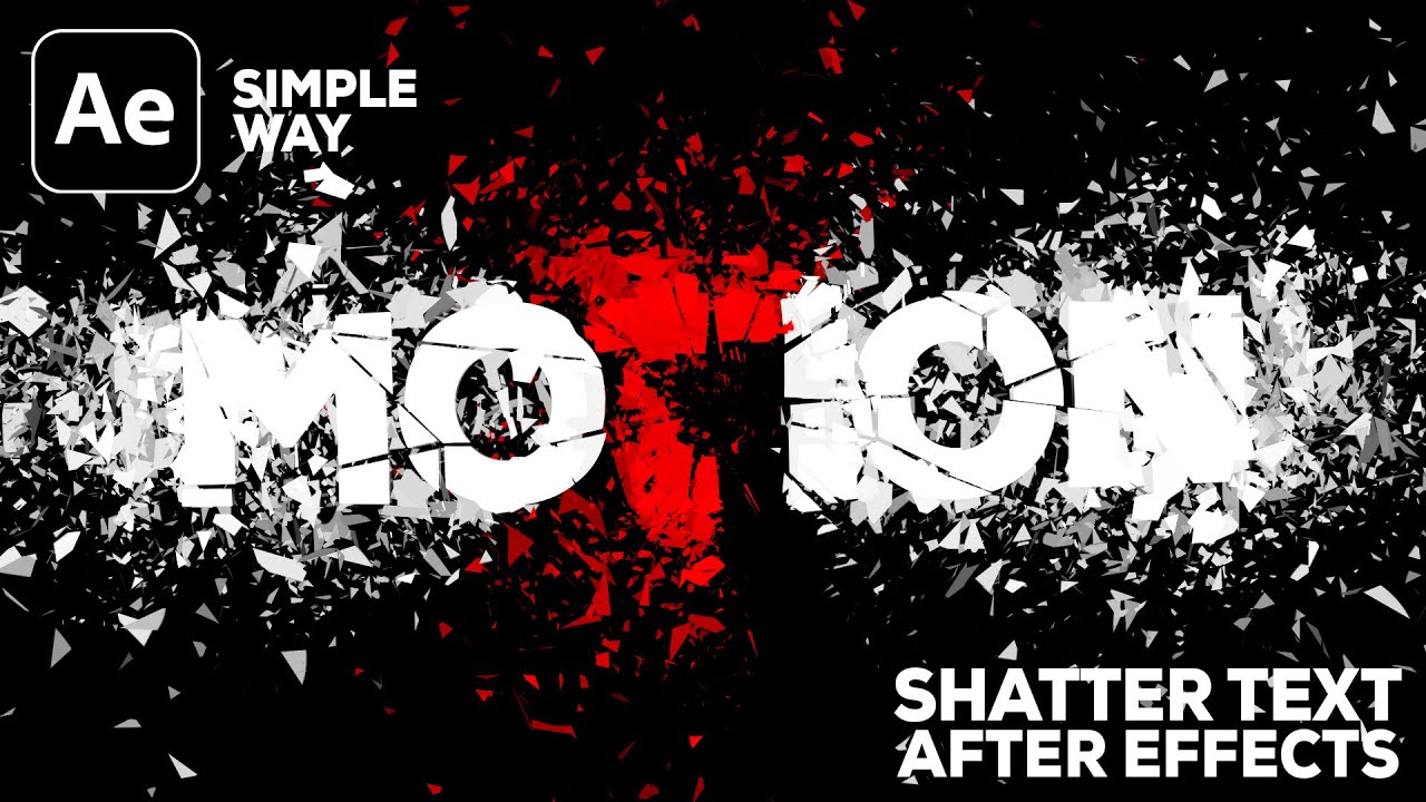 Create Shatter Text Animation in After Effects - No Plugins Used - YouTube