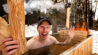 Building a WOOD FIRED Forest Hot Tub (Start to Finish!!!)