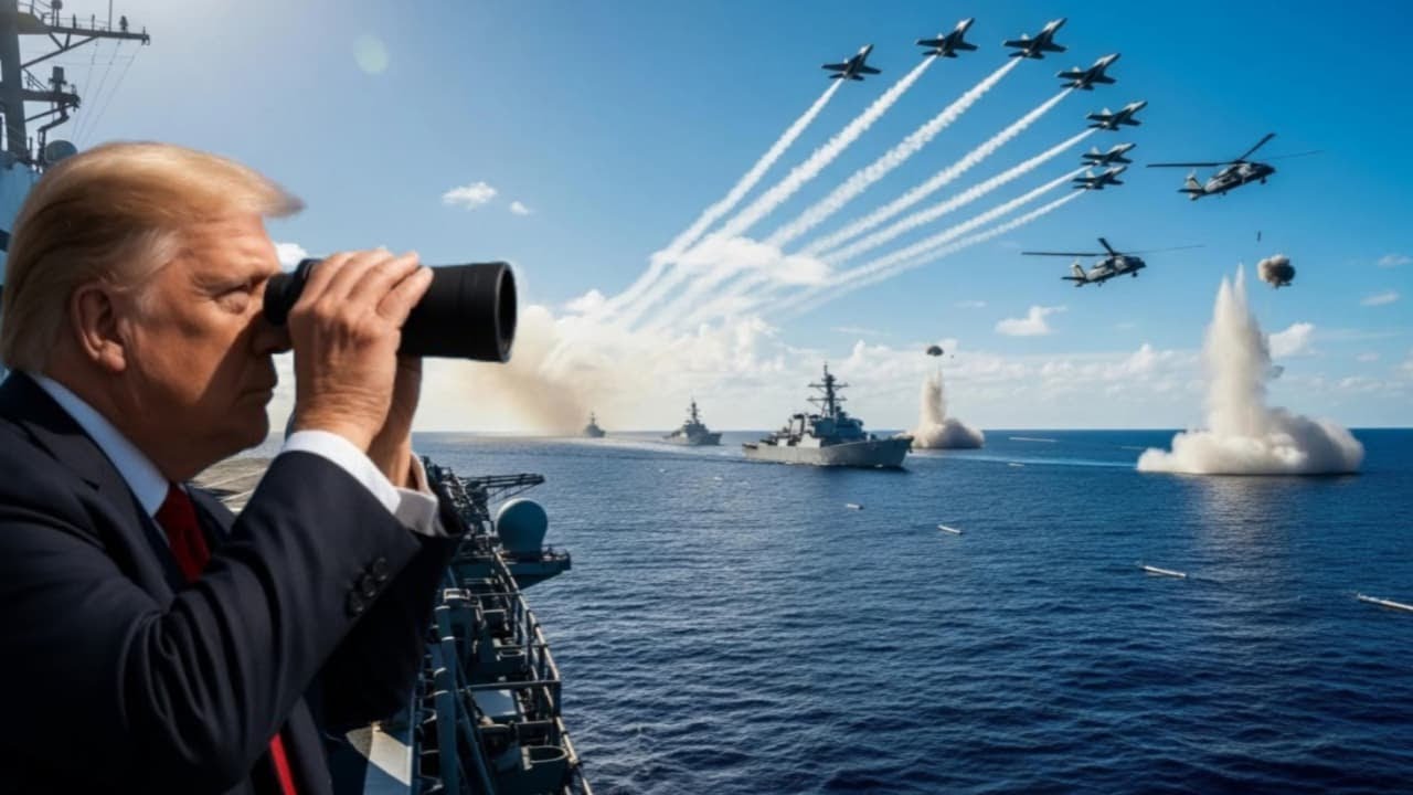 Трамп наблюдает за пусками ракет и самолетами вблизи Венесуэлы