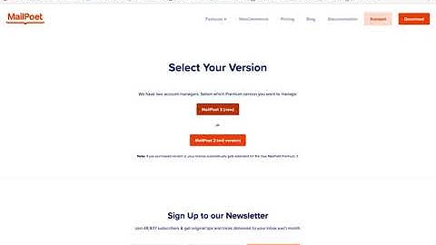 Impostazioni MailPoet su Wordpress