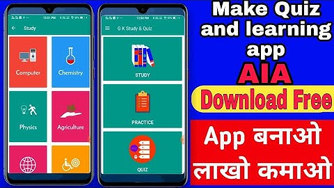 Download Quiz and Learning App Aia in kodular || Free Latest Quiz Aia File || Earn Money online