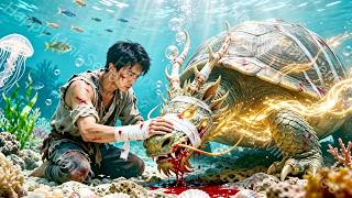 เด็กจนช่วยเต่าทะเลใกล้ตาย ได้รับพลังจากมหาสมุทร ควบคุมสัตว์ทะเลและค้นพบสมบัติจม#ละครสั้น #กรรมดีมีผล screenshot 1