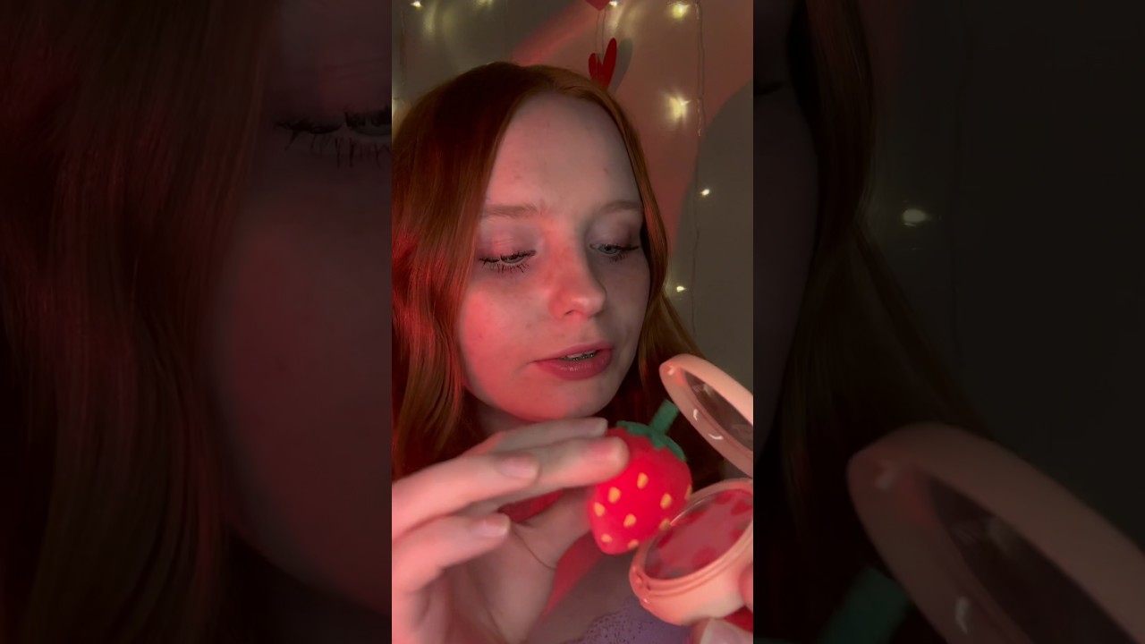 ⁣ASMR Strawberry Shortcake Fixes Your Makeup 🍓