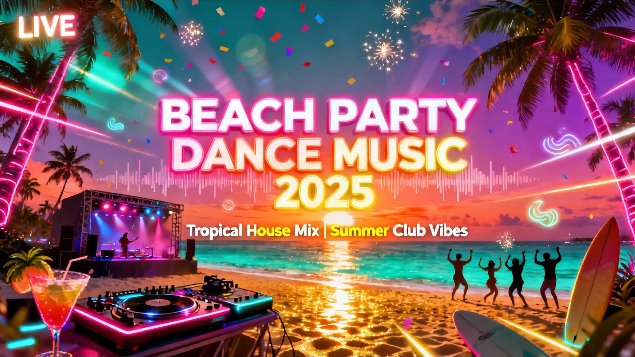 Beach Party Dance Music 2025 🌴🔥 Summer EDM Mix | Best Party Vibes & Energy