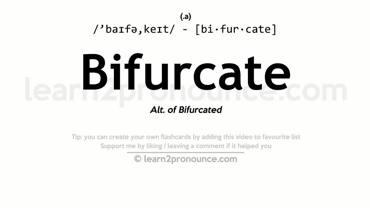 Pronunciation of Bifurcate Definition of Bifurcate YouTube