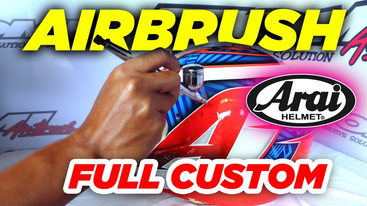 AIRBRUSH HELM ARAI SPESIAL EDITION AIRBRUSH HELMET TUTORIAL YouTube