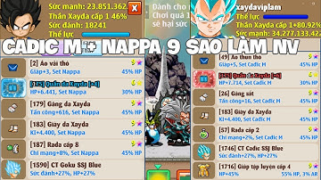 Ngọc Rồng Online - Set Cadic M + Set Nappa 9 Sao Mới Đi Làm NV