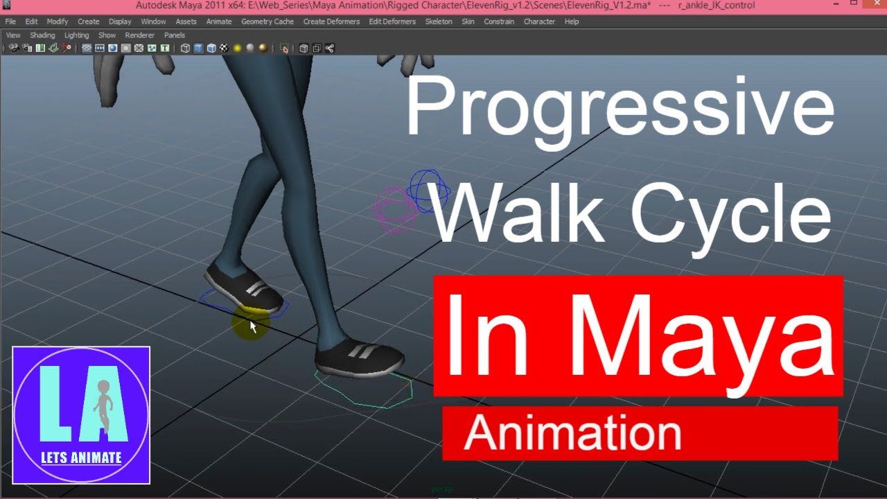 Progressive Walk Cycle Animation in Maya Soft Ware - YouTube
