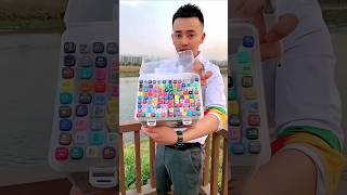 🌈 Alex Puts Colorful Pens in Water! 😱🖍️✨ #shorts #ytshorts #trending