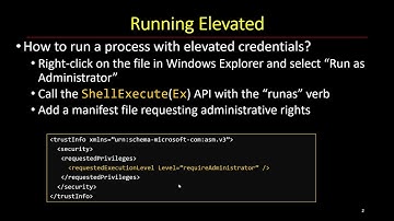 Learn about UAC Elevation
