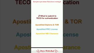 Applying for a teaching job in TAIWAN & documents to prepare - CAV - DFA - TECO processing guide