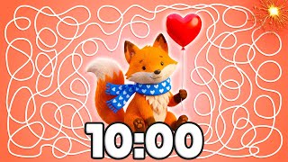 10 Minute [VALENTINE] Heart Fox Timer ❤️🦊 | Cozy Love Countdown screenshot 4