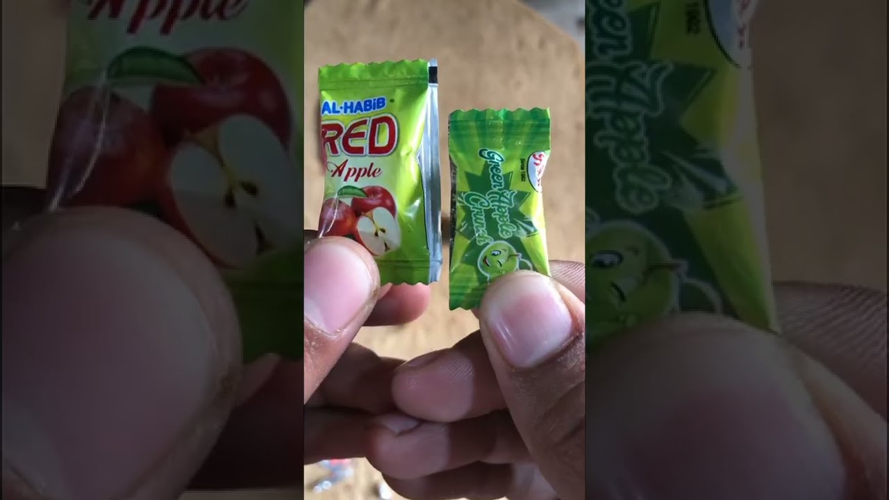 Cute RED APPLE Vs GREEN CRUNCH CANDY Ytshorts Shorts Lotsofcandies