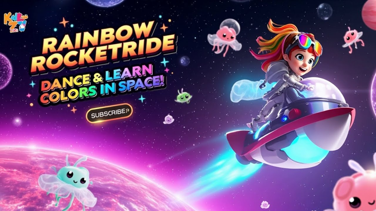 π Rainbow Rocket Ride: Dance & Learn Colors in Space! π | KidZone TV ...