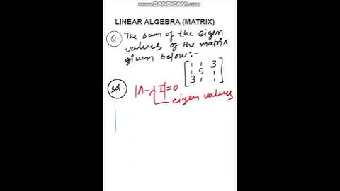 LINEAR ALGEBRA (MATRIX) || Eigen value - Eigen vector || Engineering Mathematics - GATE and IES