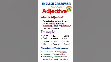 📘 Adjectives in English Grammar | What is Adjective? | Parts of Speech | English Lesson