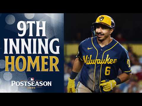 David Hamilton adds a HUGE insurance run for the Brewers with a HOME RUN in the 9th inning! 💪