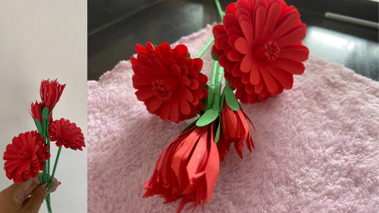How to Make Paper Gerbera Flower🌼🌼 #diy #craft #flowers #paper #gerbera #how 