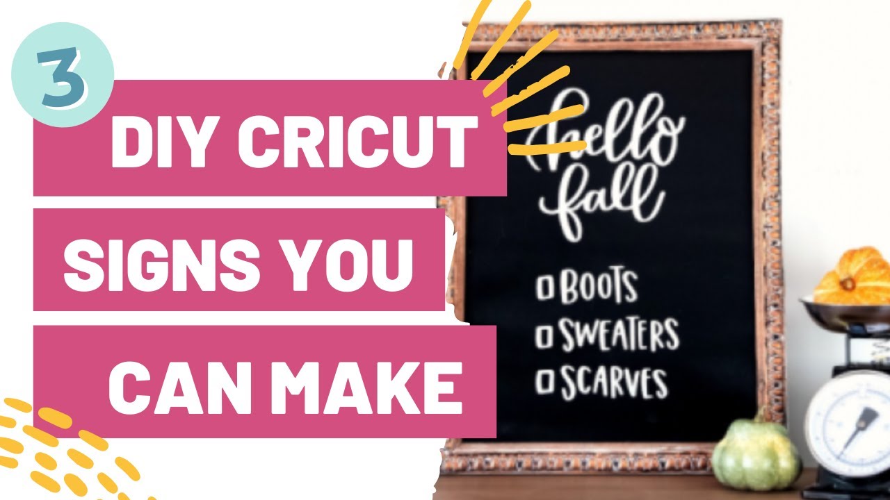 3 DIY CRICUT SIGNS YOU CAN MAKE TODAY! YouTube
