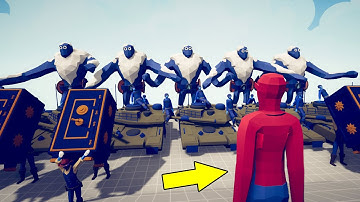 SPIDERMAN DEFEND HIGH GROUND vs EVERY UNIT | TABS Unit Creator | Totally Accurate Battle Simulator