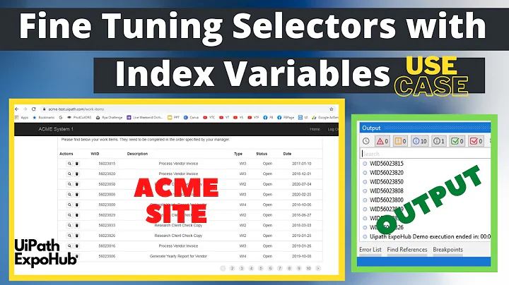 UiPath Selector Fine Tuning with Index Variable