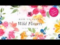 How to Paint Wild Flowers in Watercolour for Beginners - Hello Clarice Tutorials