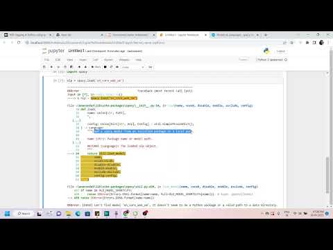 Fix E050 | Can't find model 'en_core_web_sm' | spacy.load Issue fix