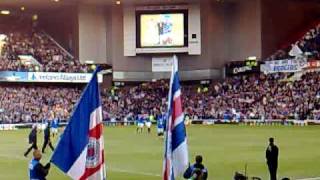 GLASGOW RANGERS IBROX STADIUM SINGING SIMPLY THE BEST. RANGERS V TIMS