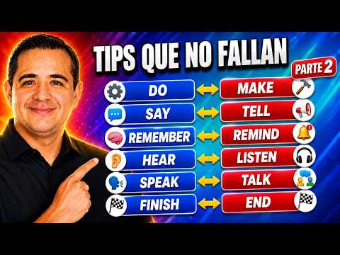 ¿Make o Do? ¿Say o Tell? ¿Speak o Talk? ¿Hear o Listen? ¿Finish o End? ¿Remember o Remind?