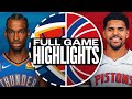 THUNDER At PISTONS FULL GAME HIGHLIGHTS March 15 2025 